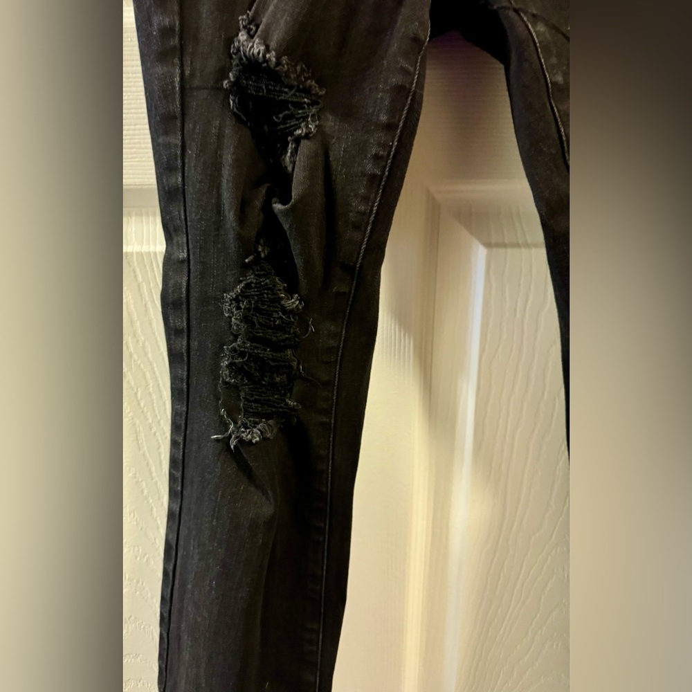 Aeropostale Black Distressed Jeggings - Picture 5 of 7